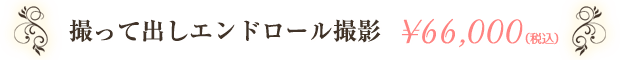 撮って出しエンドロール撮影のみ